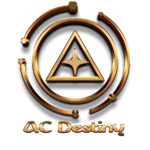 AC Destiny – golden logo with triangle and star; Vedic astrology and personalized horoscope reports